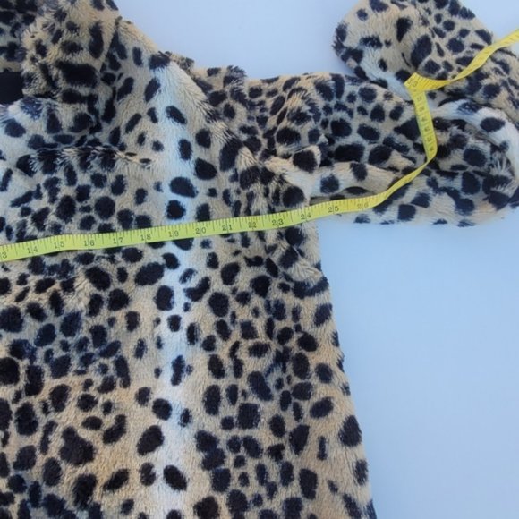 WILD PEARL Leopard Print Faux Fur Jacket Size Large - Picture 6 of 9